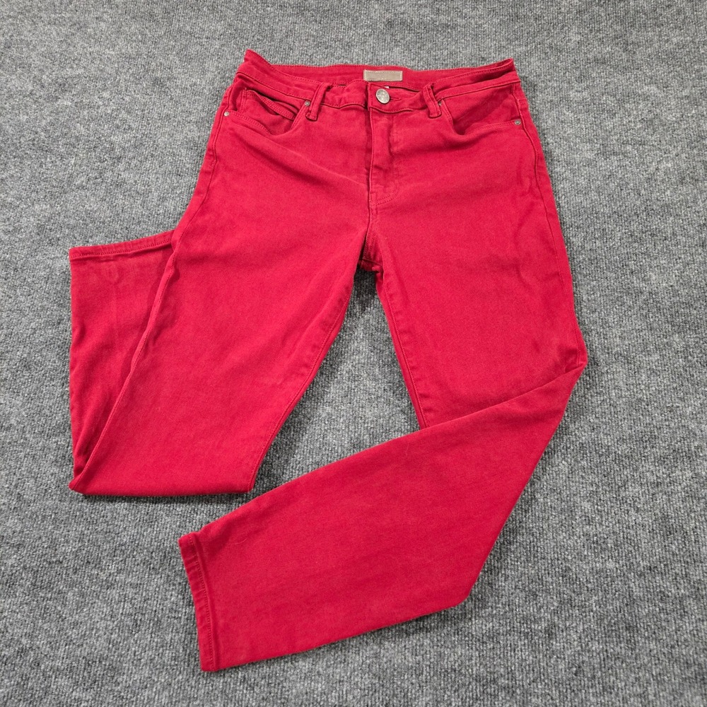 Kut from the Kloth Charlize High Rise Cigarette Leg Jeans Burgundy Size 8 Indie